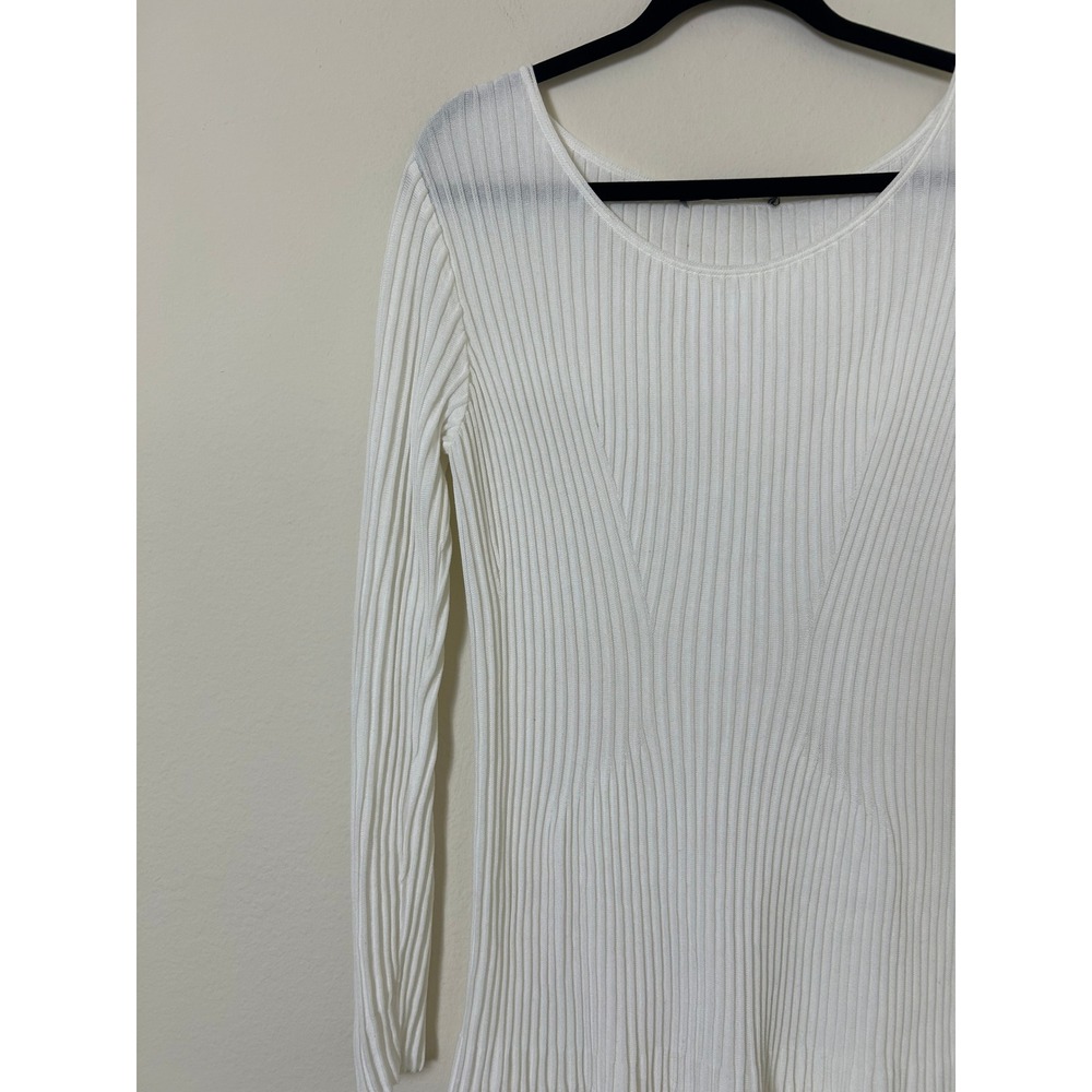 Peruvian Connection‎ Dress Rivoli White Long Sleeve Size L Pima Cotton natural - Picture 7 of 9